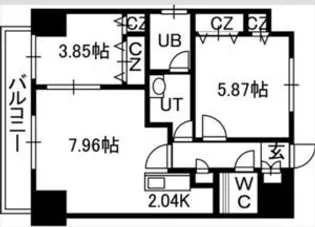 PRIME URBAN大通東【2階】の間取り