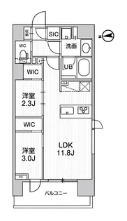 シーズンフラッツ蔵前【10階】の間取り