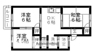 パークサイド狩宿【1階】の間取り