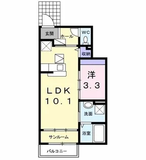シェーン パラスト I【1階】の間取り