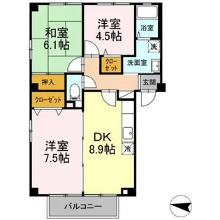 ハイム城山【2階】の間取り