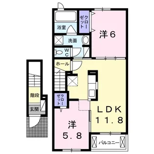 サン・クラール【2階】の間取り
