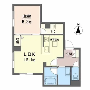 シャーメゾン 京町【1階】の間取り