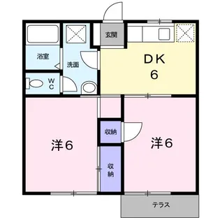 メゾンピュアコート A棟【1階】の間取り