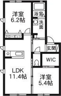 パレスブライト【1階】の間取り