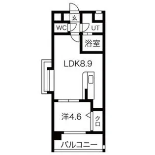 ビュークレスト京町【8階】の間取り