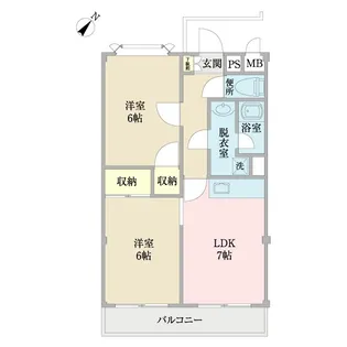 鈴喜コートハウス【4階】の間取り