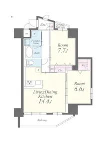 シャルマンミューズ【12階】の間取り