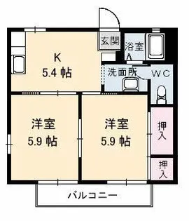 ジェイナス【2階】の間取り