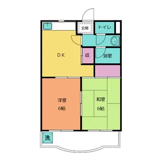 メゾンド栄II【1階】の間取り
