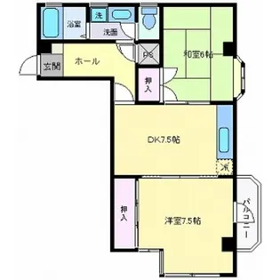 パークハイツ【2階】の間取り