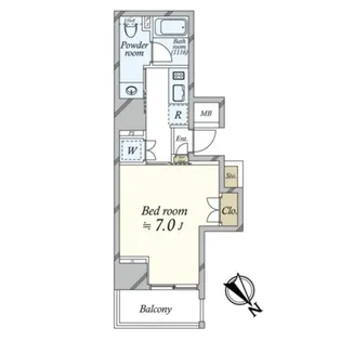 オープンレジデンシア銀座二丁目【6階】の間取り