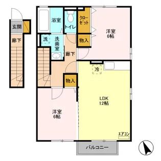 PUREZZA春日部【2階】の間取り