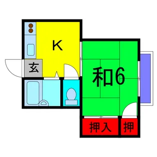 カメリアハイツ【1階】の間取り