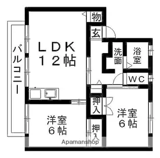 ルーブルハイツ【1階】の間取り