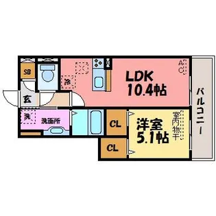 Casa raffine 青地【1階】の間取り