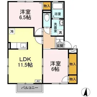 パークヒル柴宮【1階】の間取り