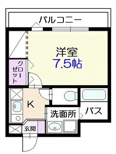 C3P3千歳【5階】の間取り
