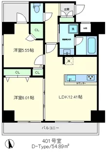 コンフォルトカーサ【4階】の間取り