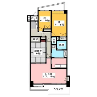 HF田無レジデンス【6階】の間取り