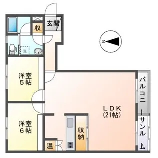 サン・マール城西【2階】の間取り