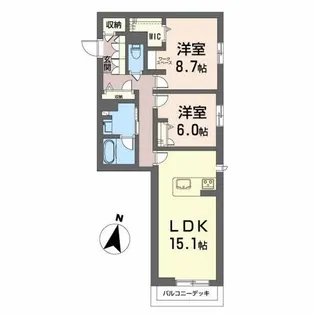 ヘスティア【1階】の間取り