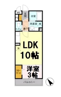 ヘリオス吉川美南 アレス【3階】の間取り