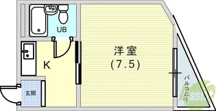 ハイメゾン岡本【3階】の間取り