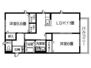 フォレストガーデンA【2階】の間取り