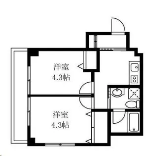 諏訪町マンション【2階】の間取り
