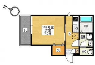 REGALEST87g草津東【1階】の間取り