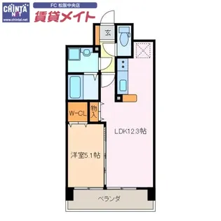 アンジューVI【8階】の間取り