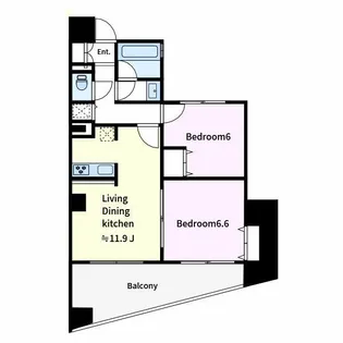 ベル・ウッド トミー【6階】の間取り