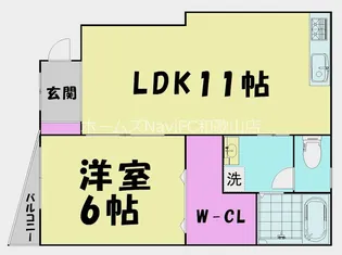 TJ福島【1階】の間取り