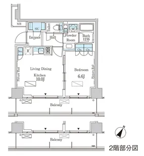 パークアクシス横濱大通り公園【4階】の間取り