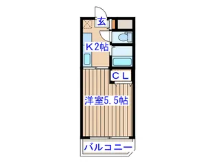 サンコ-ポはなぶさ【3階】の間取り