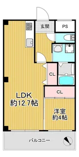 パークサイド春喜【3階】の間取り