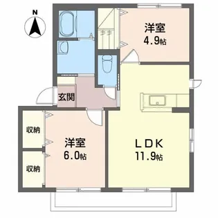 シャーメゾンラヴィ【1階】の間取り