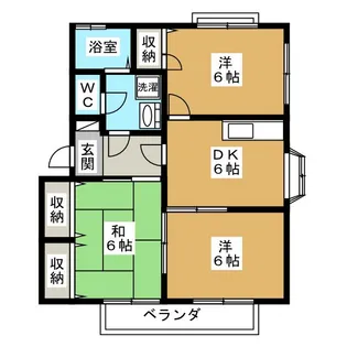 メゾンファミールB【2階】の間取り