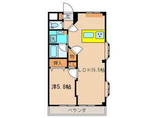 フラットグレーゼ【2階】の間取り