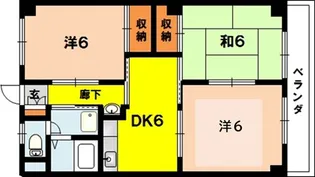 レーベンイケダ土居田2【2階】の間取り