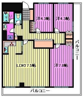 エレガンス浦和【3階】の間取り