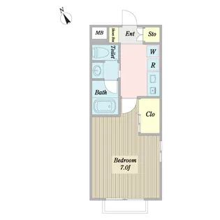 西サンノービル【2階】の間取り