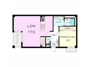 グランカーサ立花【1階】の間取り