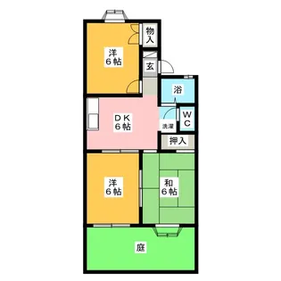 アステシオ神領【1階】の間取り