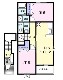 コルティ-レ【2階】の間取り