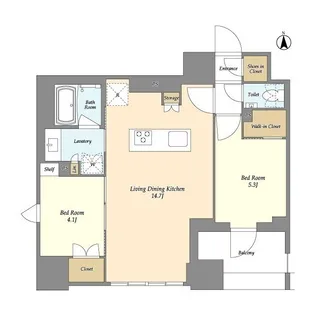 ドゥーエ府中I【3階】の間取り