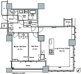 THE TOKYO TOWERS MIDTOWER(ザ・東京タワーズ【26階】の間取り