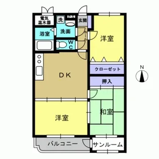 グリーンエンジェル【3階】の間取り