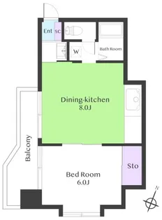 ダイアパレス戸越【5階】の間取り